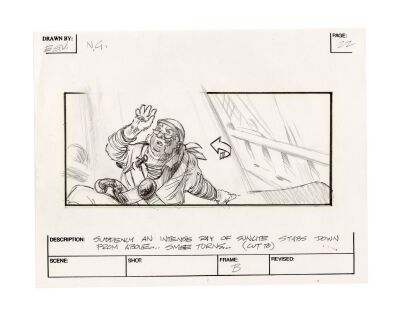700. Hand-Drawn "Smee Turns" Storyboard ### HOOK (1991)