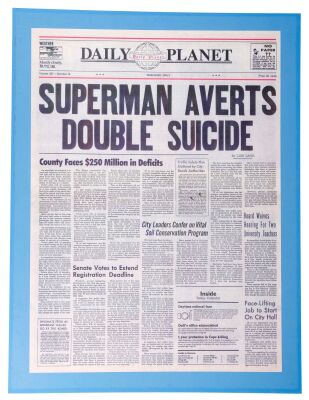 756. "Superman Averts Double Suicide" Daily Planet Newspaper Cover ### LOIS & CLARK: THE NEW ADVENTURES OF SUPERMAN (1993-1997)