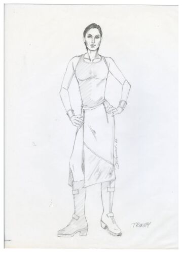 771. Hand-Drawn Lois DeArmond Trinity (Carrie-Anne Moss) Costume Design Sketch ### THE MATRIX (1999)