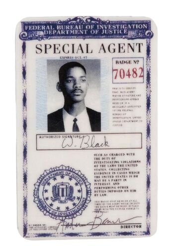 778. Production-Made Agent J (Will Smith) FBI ID Badge ### MEN IN BLACK (1997)