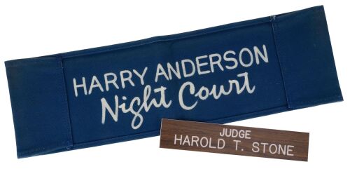800. Judge Harold "Harry" T. Stone's (Harry Anderson) Nameplate with Anderson's Chairback ### NIGHT COURT (1984-1992)