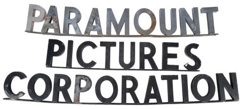 817. Vintage Metal Paramount Pictures Corporation Sign ### PARAMOUNT PICTURES
