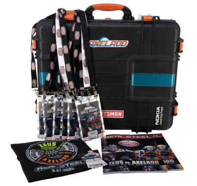 861. Zeus vs. Axelrod Programs, Tickets, Shirt, Lanyards, and Case ### REAL STEEL (2011)