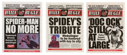 906. Set of Three Daily Bugle Newspaper Covers ### SPIDER-MAN 2 (2004)