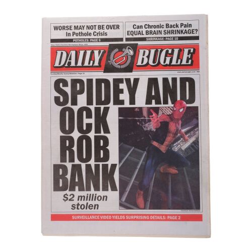 907. Spidey and Ock Rob Bank Daily Bugle Newspaper with Inserts ### SPIDER-MAN 2 (2004)