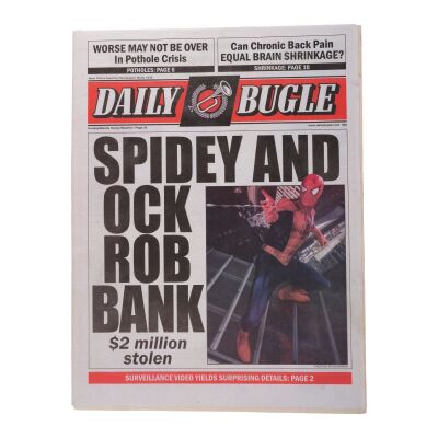907. Spidey and Ock Rob Bank Daily Bugle Newspaper with Inserts ### SPIDER-MAN 2 (2004)