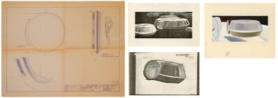926. Hand-Painted Andrew Probert Early Travel Pod Concept with Photocopies and Docking Ring Blueprint ### STAR TREK: THE MOTION PICTURE (1979)