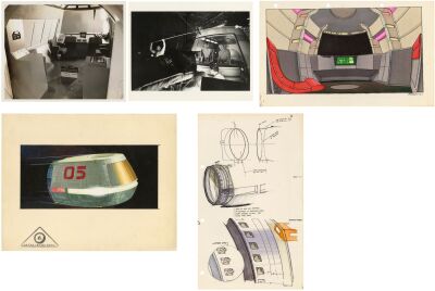927. Hand-Painted Andrew Probert Original Final Travel Pod Proposal with Photocopies of Inside and Outside ### STAR TREK: THE MOTION PICTURE (1979)