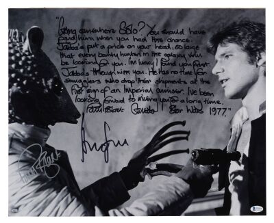 966. Harrison Ford and Paul Blake-Autographed Han Solo and Greedo Still ### STAR WARS: A NEW HOPE (1977)