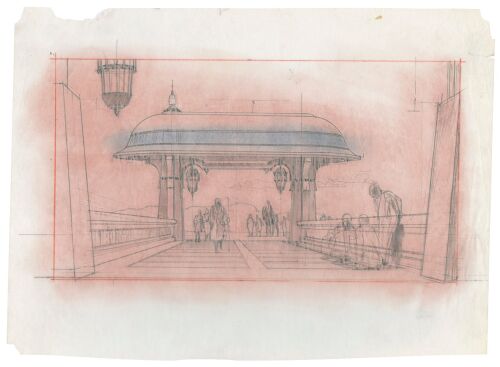 1003. Hand-Drawn Ralph McQuarrie "Jabba's Palace - North Gate Bridge" Illustration Prelim ### THE ILLUSTRATED STAR WARS UNIVERSE (1995)