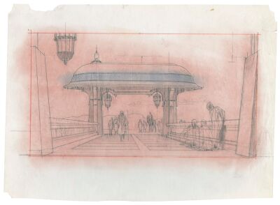 1003. Hand-Drawn Ralph McQuarrie "Jabba's Palace - North Gate Bridge" Illustration Prelim ### THE ILLUSTRATED STAR WARS UNIVERSE (1995)