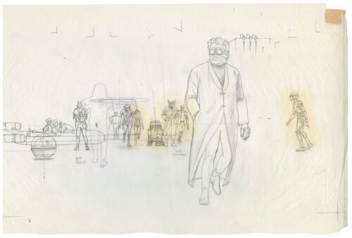 1006. Pair of Hand-Drawn Annotated Ralph McQuarrie "The Cantina" Illustration Prelims ### THE MOS EISLEY CANTINA POP-UP BOOK (1995)