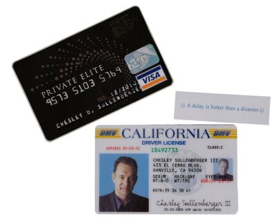 1025. Captain Chesley "Sully" Sullenberger's (Tom Hanks) License, Credit Card, and Fortune ### SULLY (2016)