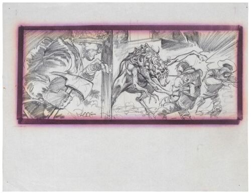 1055. Hand-Drawn Michael G. Ploog Thing Battle Storyboard ### THE THING (1982)