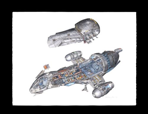 17. John Mullaney Collection: Hand-Illustrated and Painted "Serenity" Artwork by John R. Mullaney, 2008 ### FIREFLY (T.V. SERIES, 2002 - 2003)/SERENITY (2005)