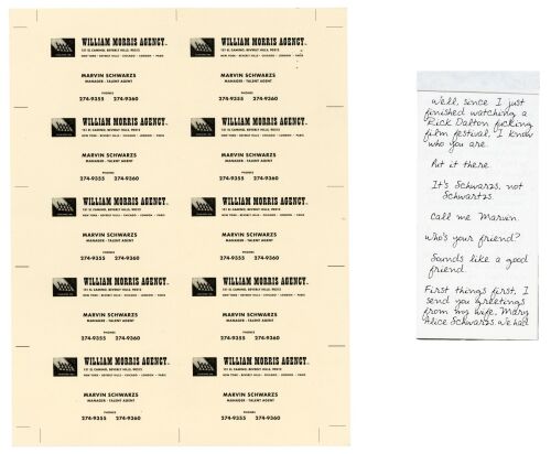 813. Marvin Schwarz's (Al Pacino) Business Cards and Notepad ### ONCE UPON A TIME... IN HOLLYWOOD (2019)