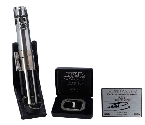 993. John Boyega-Autographed Propshop Signature Edition Rey Lightsaber Hilt Replica ### STAR WARS: THE FORCE AWAKENS (2015)