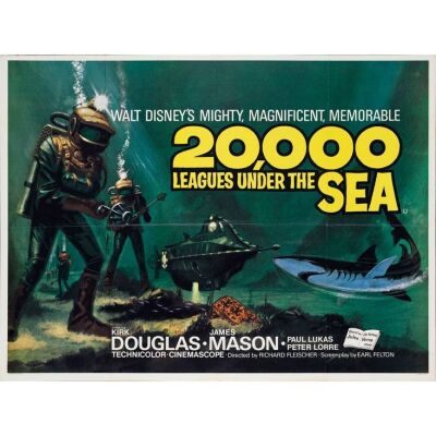 351. British Quad (40" x 30"); Very Fine+ Folded ### 20,000 LEAGUES UNDER THE SEA (R-1960s)