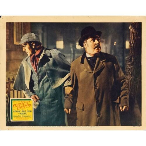 365. Lobby Card (11" x 14"); Very Good+ ### THE ADVENTURES OF SHERLOCK HOLMES (1939)