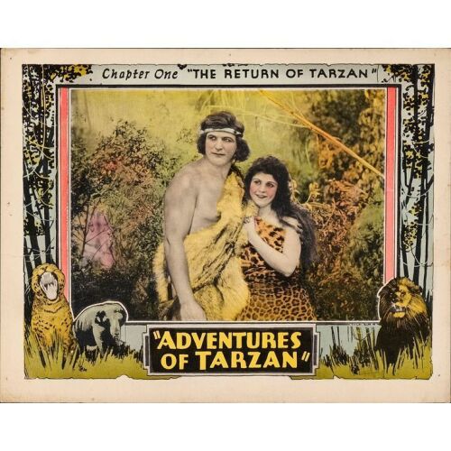 367. Lobby Card (11" x 14"); Chapter 1: "The Return of Tarzan"; Fine+ ### ADVENTURES OF TARZAN (R-1928)