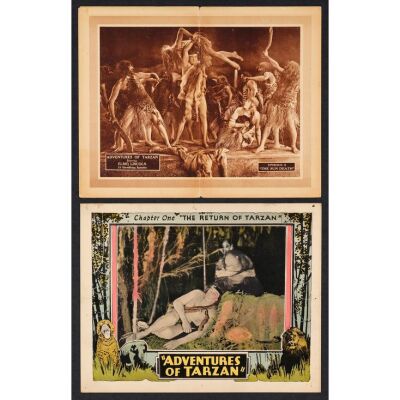 368. Lobby Cards (2) (11" x 14"); From the Bradleigh Vinson Collection; Fine ### ADVENTURES OF TARZAN (1921, R-1928)