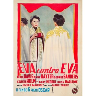 378. Italian Two Fogli (39" x 55"); Very Fine+ on Linen ### ALL ABOUT EVE (1951)