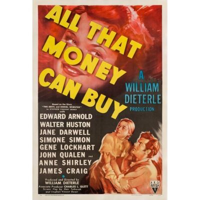 380. One Sheet (28" x 41"); Style B; Very Fine- on Linen ### ALL THAT MONEY CAN BUY (1941)