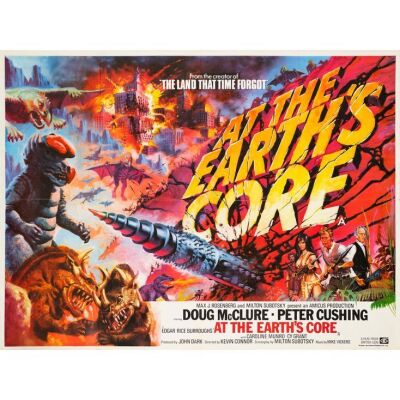 393. British Quad (40" x 30"); Country-of-Origin; Very Fine Folded ### AT THE EARTH'S CORE (1976)