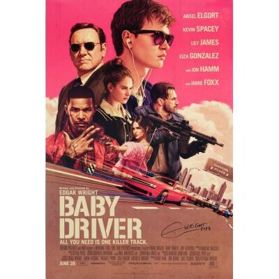 397. Full-Bleed One Sheet (27" x 40") Signed by Edgar Wright (Beckett COA); Double-Sided Advance; Very Fine- Rolled ### BABY DRIVER (2017)