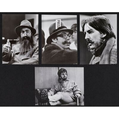 419. Vintage Original B&W Full-Bleed Single-Weight Glossy Photographs (4) (Various Sizes); Full-Bleed and Untrimmed; Very Fine+ ### THE BEATLES: HELP! (1965)