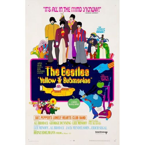 420. One Sheet (27" x 42"); Fine+ on Linen ### THE BEATLES: YELLOW SUBMARINE (1968)