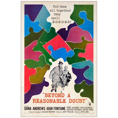 427. One Sheet (27" x 41"); Fine+ Folded ### BEYOND A REASONABLE DOUBT (1956)