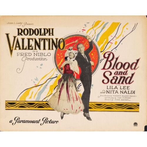 449. Title Lobby Card (11" x 14"); From the Donna Hill Collection; Fine+ ### BLOOD AND SAND (1922)