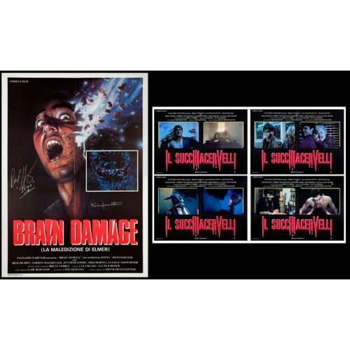460. Italian Two Fogli and Photobustas (4) (39" x 55", 26" x 18") Signed by Frank Henenlotter (Director) and Rick Hearst (1) and Rick Hearst; Very Fine Folded ### BRAIN DAMAGE (1988)