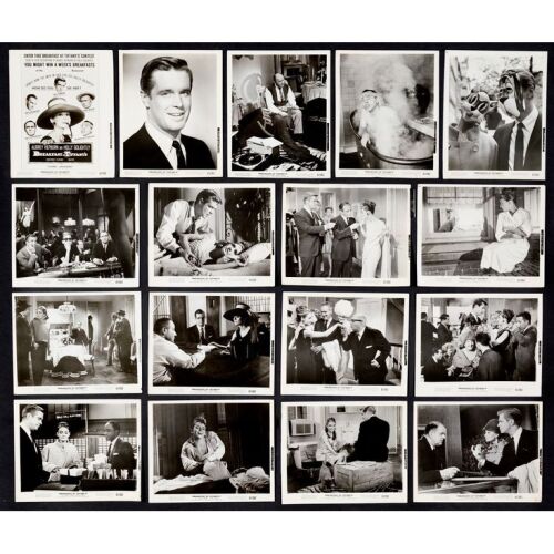 462. Vintage Original B&W Single-Weight Glossy Photographs (17) (8" x 10"); Very Fine- ### BREAKFAST AT TIFFANY'S (1961)