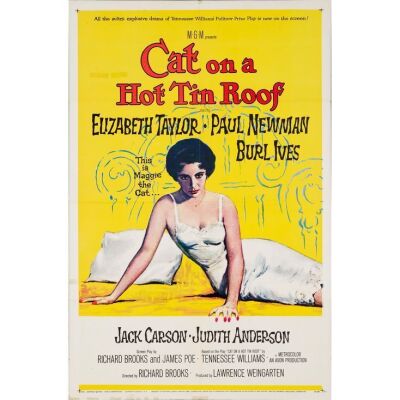 477. One Sheet (27" x 41"); Very Fine- Folded ### CAT ON A HOT TIN ROOF (1958)