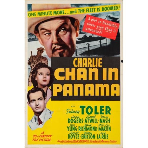 480. One Sheet (27" x 41"); Very Fine- Folded ### CHARLIE CHAN IN PANAMA (1940)