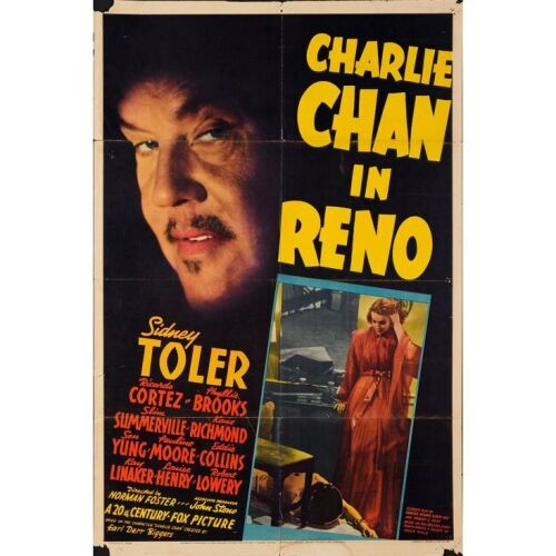 481. One Sheet (27" x 41"); Fine- Folded ### CHARLIE CHAN IN RENO (1939)
