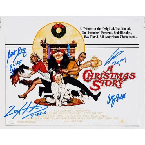 486. Contemporary Color Print (8" x 10") Signed by Peter Billingsley, Scott Schwartz, Ian Petrella and Zack Ward (Beckett COA); Very Fine+ ### A CHRISTMAS STORY (1983)