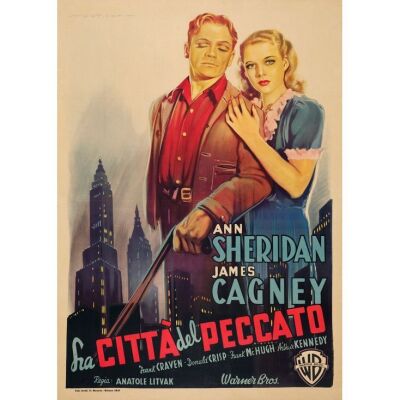 488. First Post-War Release Italian Two Fogli (39" x 55"); Very Fine- on Linen ### CITY FOR CONQUEST (c.1940s)