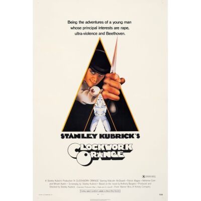 491. One Sheet (28" x 41"); X-Rated Style; Very Fine- on Linen ### A CLOCKWORK ORANGE (1971)