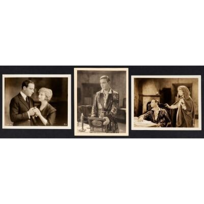 498. Vintage Original B&W Single-Weight Glossy and Double-Weight Matte Photographs (26) (7" x 9", 8" x 10"); From the Donna Hill Collection; Very Fine- ### CONQUERING POWER, THE / BEYOND THE ROCKS / BLOOD AND SAND (1921, 1922)