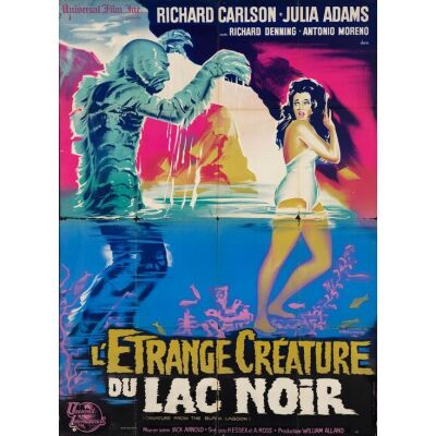 505. Full-Bleed French Grande (47" x 63"); Fine- Folded ### CREATURE FROM THE BLACK LAGOON (R-1962)