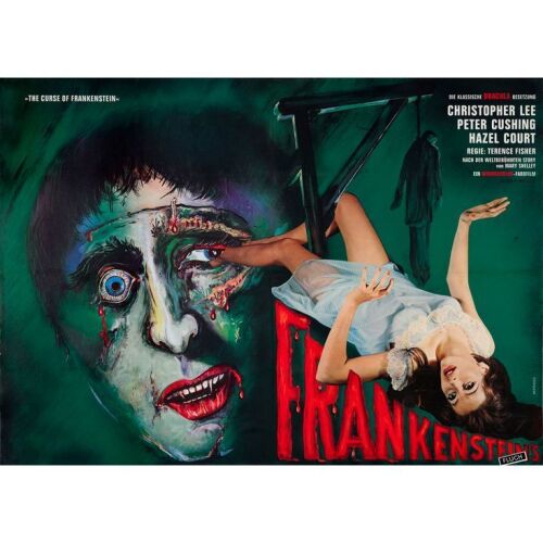 510. Full-Bleed German A0 (47" x 34"); Very Fine+ on Linen ### THE CURSE OF FRANKENSTEIN (R-1960s)