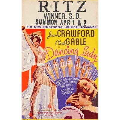 512. Full-Bleed Window Card (14" x 22"); Very Fine+ ### DANCING LADY (1933)