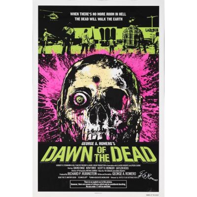 516. Limited Edition Screen Print (24" x 36") Signed by James Rheem Davis (Artist) and George Romero (Director) (Beckett COA); Variant Edition, Hand-Numbered Limited Edition #11/25; Very Fine+ Rolled ### DAWN OF THE DEAD (2014)