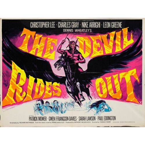 528. British Quad (40" x 30"); Country-of-Origin; Very Fine- Folded ### THE DEVIL RIDES OUT (1968)