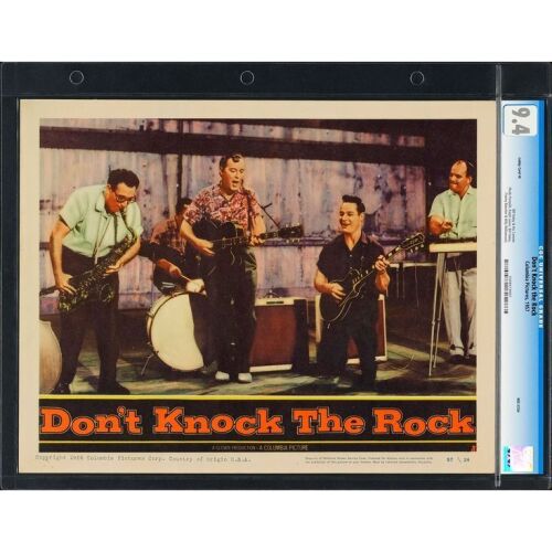 541. Lobby Card #8 (11" x 14"); CGC-Graded 9.4; Near Mint ### DON'T KNOCK THE ROCK (1956)