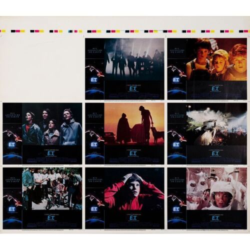 554. Uncut Lobby Card Set Proof Sheet (43" x 37"); Very Fine- Rolled ### E.T. THE EXTRA-TERRESTRIAL (1982)