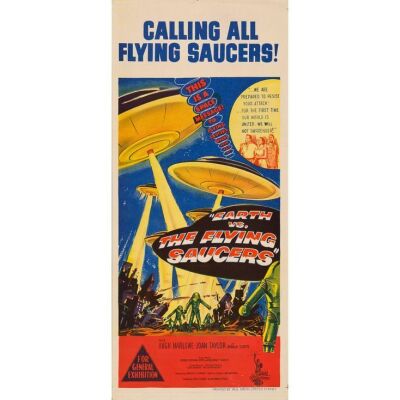 555. Australian Daybill (13" x 30"); Hand Lithograph; Very Fine+ Folded ### EARTH VS. THE FLYING SAUCERS (1956)